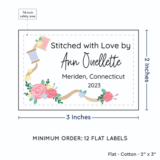 PPLR_HIDDEN_PRODUCT Thread and Flowers (2"x3" Cotton - 12 labels/set)