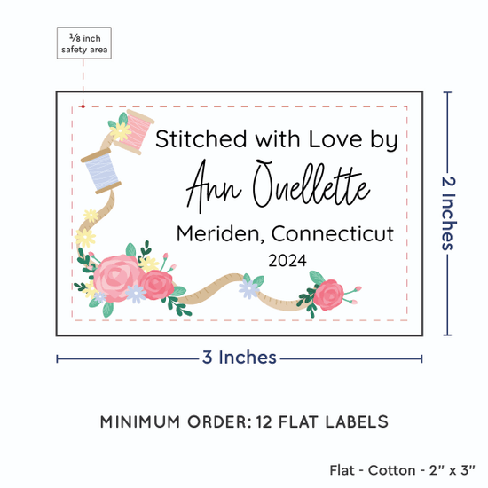 PPLR_HIDDEN_PRODUCT Thread and Flowers (2"x3" Cotton - 12 labels/set)