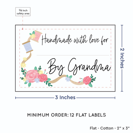 PPLR_HIDDEN_PRODUCT Thread and Flowers with Fill in Blanks (2"x3" Cotton - 12 labels/set)