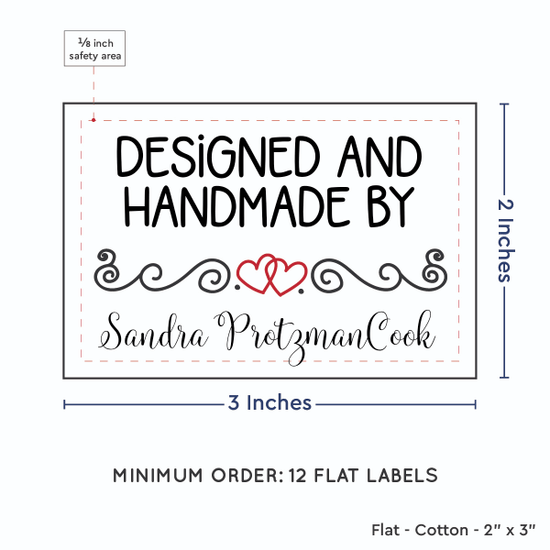 PPLR_HIDDEN_PRODUCT Double Heart Quote (2"x3" Cotton - 12 labels/set)