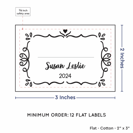 PPLR_HIDDEN_PRODUCT Swirl Accent Border with Fill in Blanks (2"x3" Cotton - 12 labels/set)