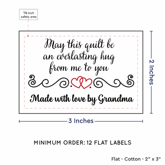 PPLR_HIDDEN_PRODUCT Double Heart Quote (2"x3" Cotton - 12 labels/set)