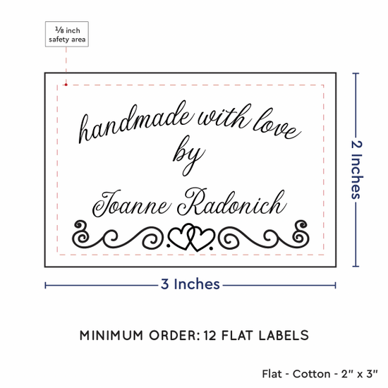 PPLR_HIDDEN_PRODUCT Double Heart Border (2"x3" Cotton - 12 labels/set)