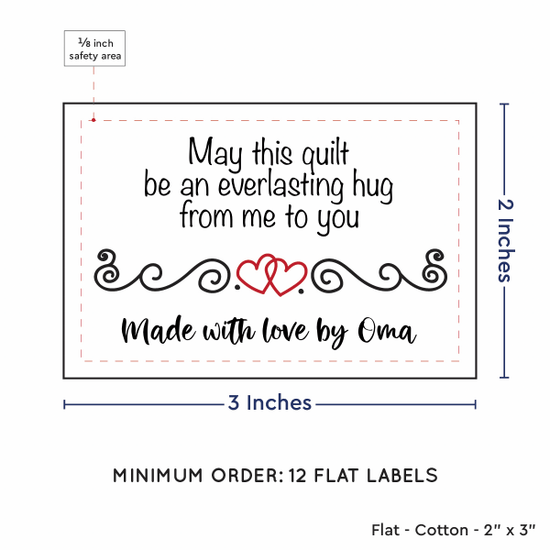 PPLR_HIDDEN_PRODUCT Double Heart Quote (2"x3" Cotton - 12 labels/set)