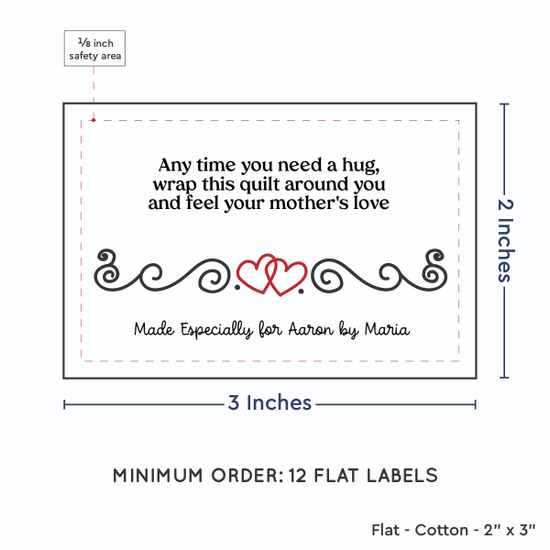 PPLR_HIDDEN_PRODUCT Double Heart Quote (2"x3" Cotton - 12 labels/set)