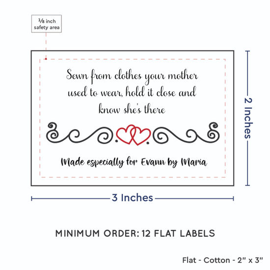 PPLR_HIDDEN_PRODUCT Double Heart Quote (2"x3" Cotton - 12 labels/set)