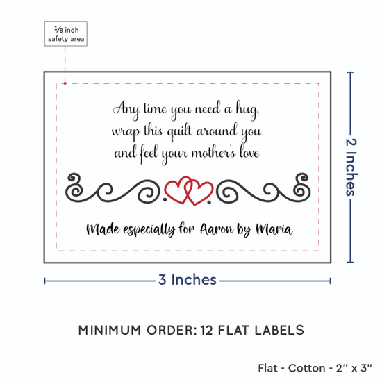 PPLR_HIDDEN_PRODUCT Double Heart Quote (2"x3" Cotton - 12 labels/set)