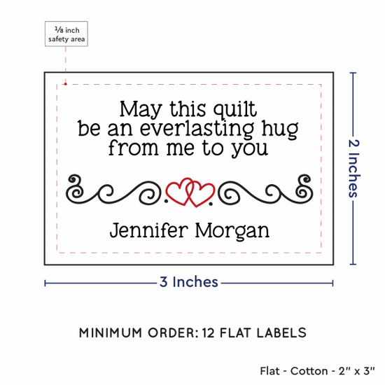 PPLR_HIDDEN_PRODUCT Double Heart Quote (2"x3" Cotton - 12 labels/set)