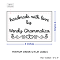 PPLR_HIDDEN_PRODUCT Double Heart Border (2"x3" Cotton - 12 labels/set)
