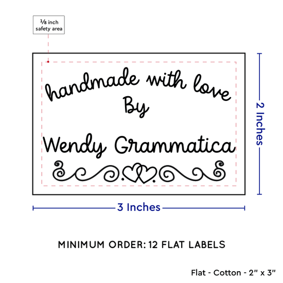 PPLR_HIDDEN_PRODUCT Double Heart Border (2"x3" Cotton - 12 labels/set)