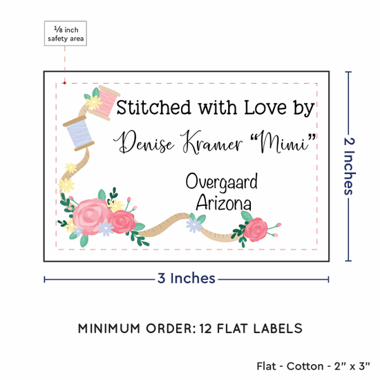 PPLR_HIDDEN_PRODUCT Thread and Flowers (2"x3" Cotton - 12 labels/set)