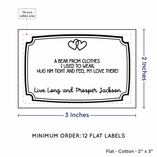 PPLR_HIDDEN_PRODUCT Frame Quote (2"x3" Cotton - 12 labels/set)