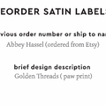 PPLR_HIDDEN_PRODUCT Reorder Previous Label Design - SATIN
