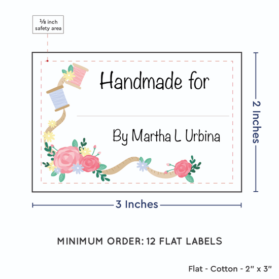 PPLR_HIDDEN_PRODUCT Thread and Flowers with Fill in Blanks (2"x3" Cotton - 12 labels/set)