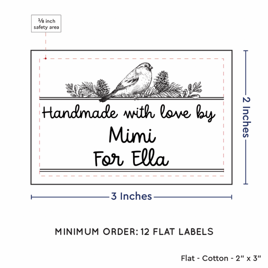 PPLR_HIDDEN_PRODUCT Winter Bird (2"x3" Cotton - 12 labels/set)