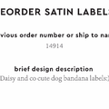 PPLR_HIDDEN_PRODUCT Reorder Previous Label Design - SATIN