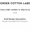 PPLR_HIDDEN_PRODUCT Reorder Previous Label Design - COTTON
