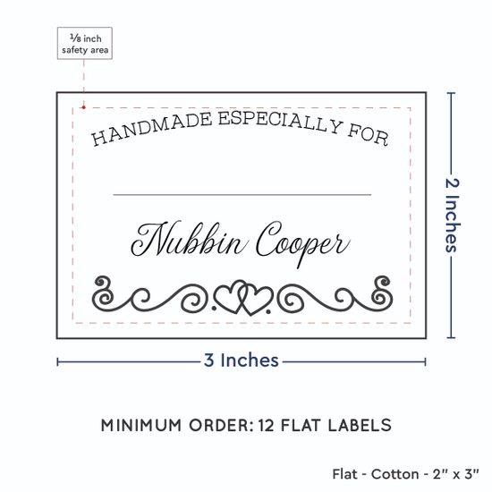 PPLR_HIDDEN_PRODUCT Double heart border with Fill in Blanks (2"x3" Cotton - 12 labels/set)