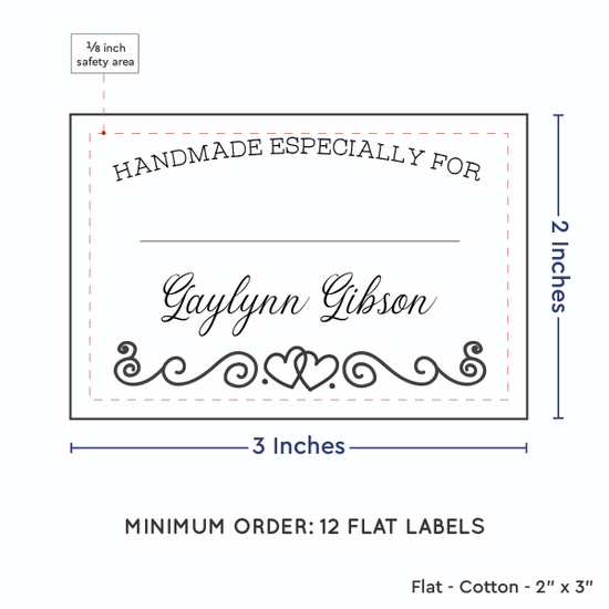 PPLR_HIDDEN_PRODUCT Double heart border with Fill in Blanks (2"x3" Cotton - 12 labels/set)