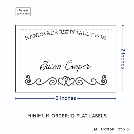 PPLR_HIDDEN_PRODUCT Double heart border with Fill in Blanks (2"x3" Cotton - 12 labels/set)