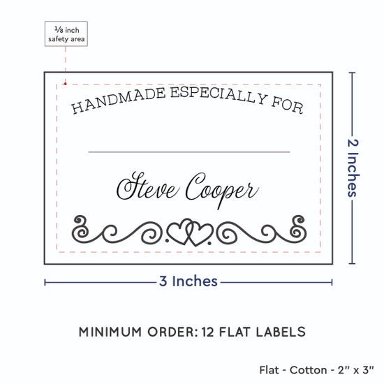 PPLR_HIDDEN_PRODUCT Double heart border with Fill in Blanks (2"x3" Cotton - 12 labels/set)