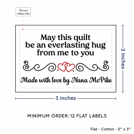 PPLR_HIDDEN_PRODUCT Double Heart Quote (2"x3" Cotton - 12 labels/set)