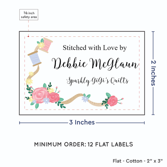 PPLR_HIDDEN_PRODUCT Thread and Flowers (2"x3" Cotton - 12 labels/set)