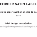 PPLR_HIDDEN_PRODUCT Reorder Previous Label Design - SATIN