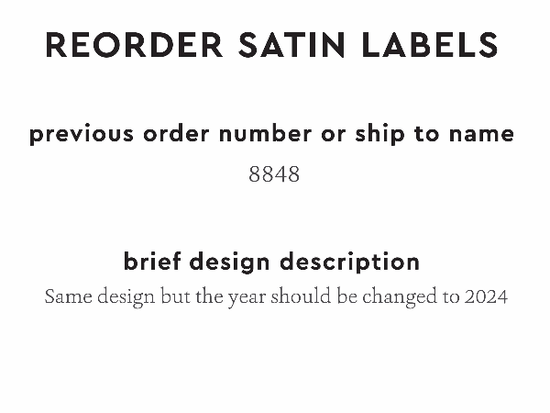 PPLR_HIDDEN_PRODUCT Reorder Previous Label Design - SATIN