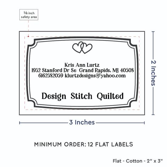 PPLR_HIDDEN_PRODUCT Frame Quote (2"x3" Cotton - 12 labels/set)