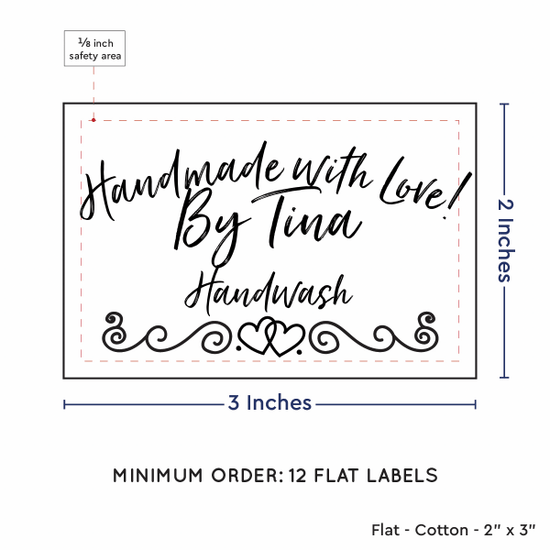 PPLR_HIDDEN_PRODUCT Double Heart Border (2"x3" Cotton - 12 labels/set)
