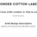 PPLR_HIDDEN_PRODUCT Reorder Previous Label Design - COTTON