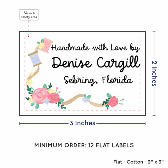 PPLR_HIDDEN_PRODUCT Thread and Flowers (2"x3" Cotton - 12 labels/set)