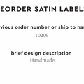 PPLR_HIDDEN_PRODUCT Reorder Previous Label Design - SATIN