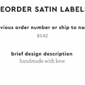 PPLR_HIDDEN_PRODUCT Reorder Previous Label Design - SATIN
