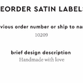 PPLR_HIDDEN_PRODUCT Reorder Previous Label Design - SATIN