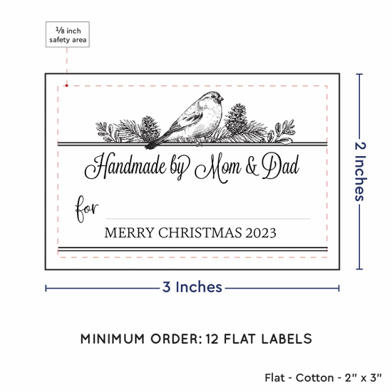 PPLR_HIDDEN_PRODUCT Winter Birds with Fill in Blanks (2"x3" Cotton - 12 labels/set)