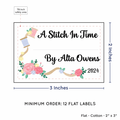 PPLR_HIDDEN_PRODUCT Thread and Flowers with Fill in Blanks (2"x3" Cotton - 12 labels/set)