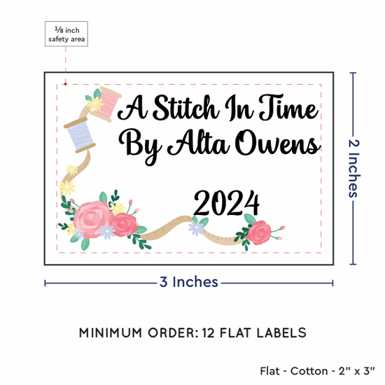 PPLR_HIDDEN_PRODUCT Thread and Flowers (2"x3" Cotton - 12 labels/set)