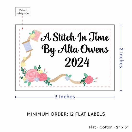 PPLR_HIDDEN_PRODUCT Thread and Flowers (2"x3" Cotton - 12 labels/set)