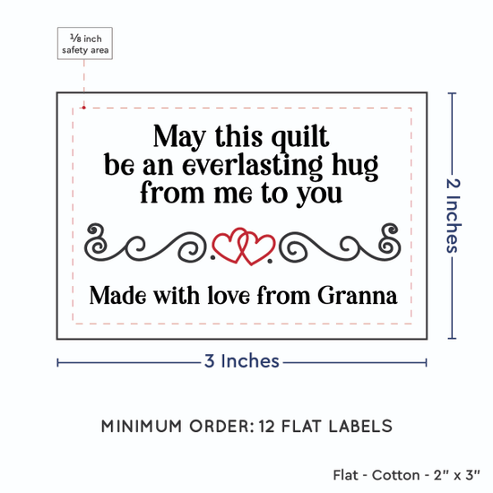 PPLR_HIDDEN_PRODUCT Double Heart Quote (2"x3" Cotton - 12 labels/set)
