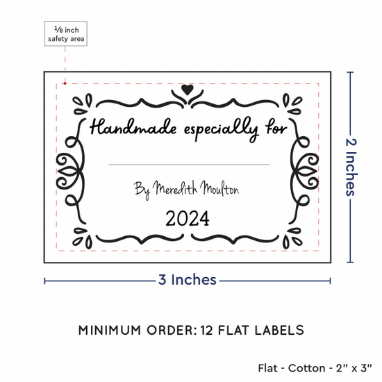 PPLR_HIDDEN_PRODUCT Swirl Accent Border with Fill in Blanks (2"x3" Cotton - 12 labels/set)
