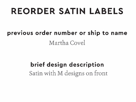 PPLR_HIDDEN_PRODUCT Reorder Previous Label Design - SATIN