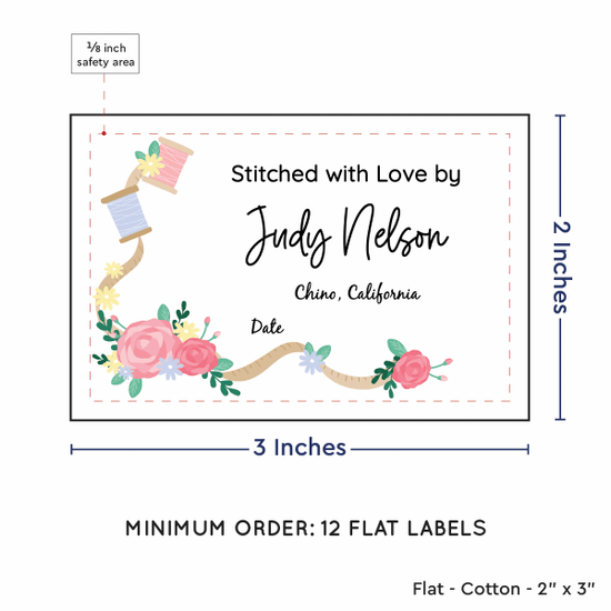 PPLR_HIDDEN_PRODUCT Thread and Flowers (2"x3" Cotton - 12 labels/set)
