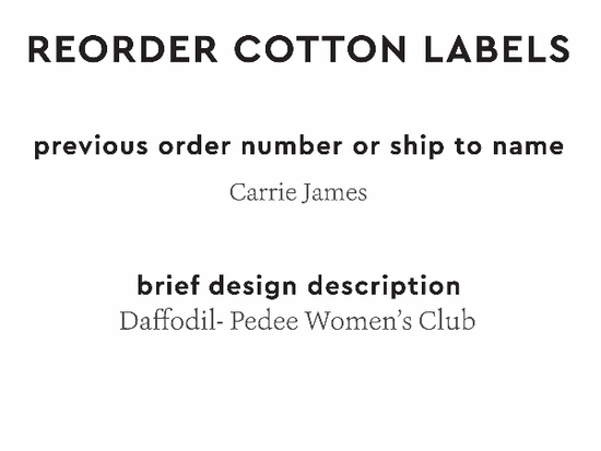 PPLR_HIDDEN_PRODUCT Reorder Previous Label Design - COTTON