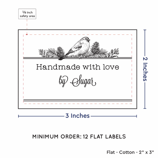 PPLR_HIDDEN_PRODUCT Winter Bird (2"x3" Cotton - 12 labels/set)