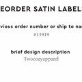 PPLR_HIDDEN_PRODUCT Reorder Previous Label Design - SATIN