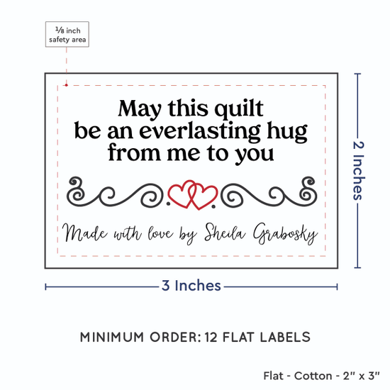 PPLR_HIDDEN_PRODUCT Double Heart Quote (2"x3" Cotton - 12 labels/set)