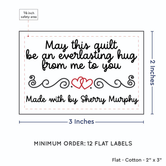 PPLR_HIDDEN_PRODUCT Double Heart Quote (2"x3" Cotton - 12 labels/set)