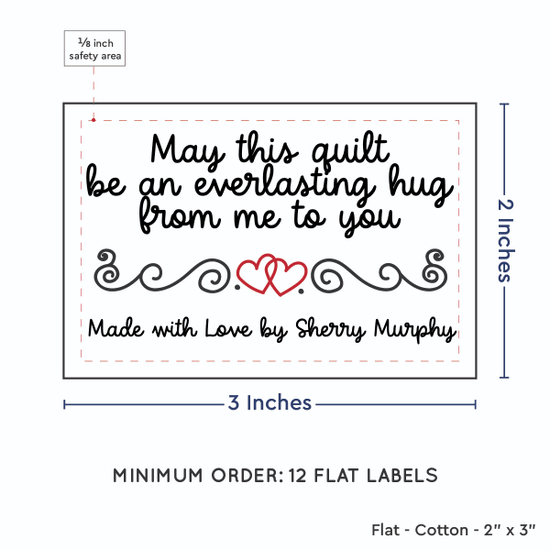 PPLR_HIDDEN_PRODUCT Double Heart Quote (2"x3" Cotton - 12 labels/set)